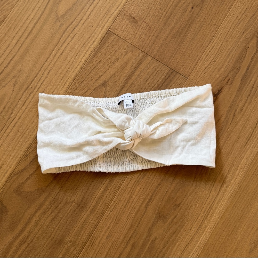 TopShop Cream Bandeau Top